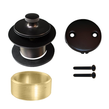 Westbrass Twist & Close Universal Tub Trim W/ Two-Hole Faceplate in Oil Rubbed Bronze D94K-12